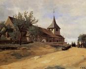 The Church at Lormes - 让·巴蒂斯特·卡米耶·柯罗